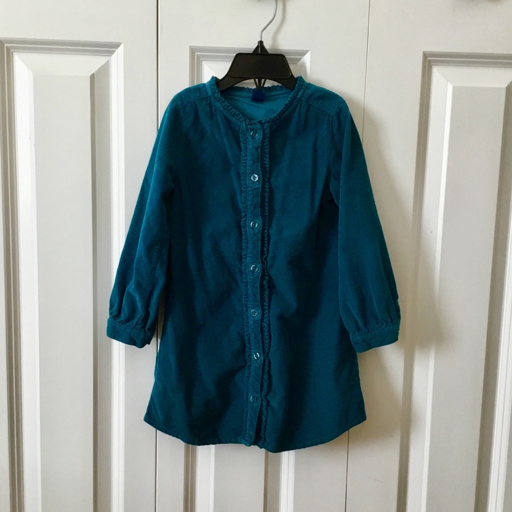 Teal Corduroy Dress